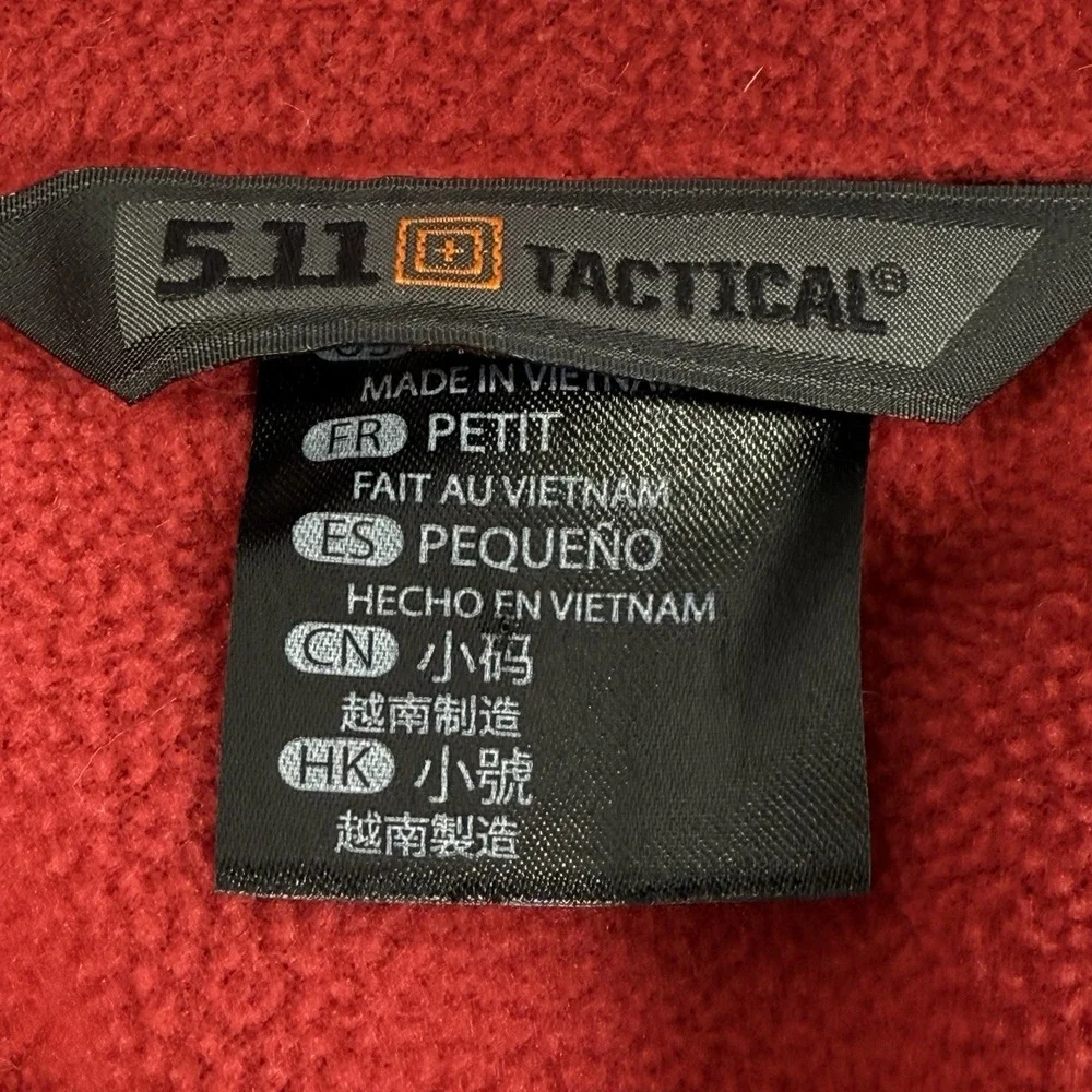 5.11 Tactical Women's Sierra‎ Softshell Jacket S Code Red Full Zip Fleece Lined